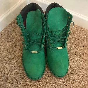 Green Timberland Boots